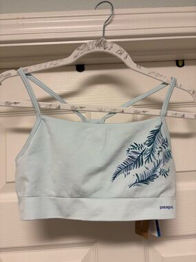 NWT Patagonia Active Mesh Bra Women's Forrest Blue Activewear Outdoor Gorpcore L